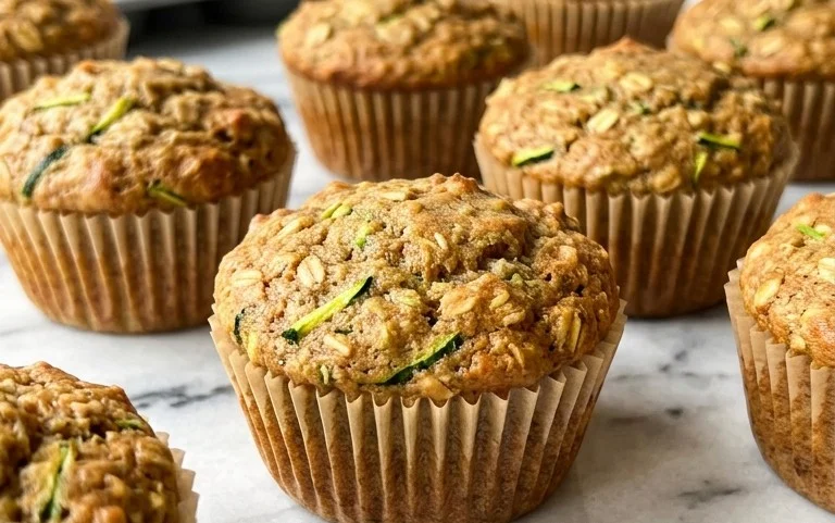 Zucchini Oatmeal Muffins-Healthy Breakfast Delight