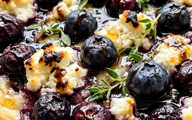 Blueberry Flatbread with Goat Cheese