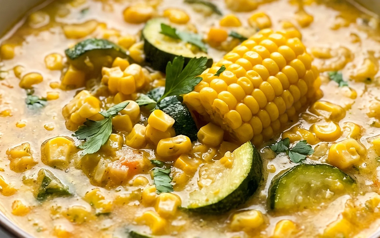 Summer Corn and Zucchini Chowder Recipe