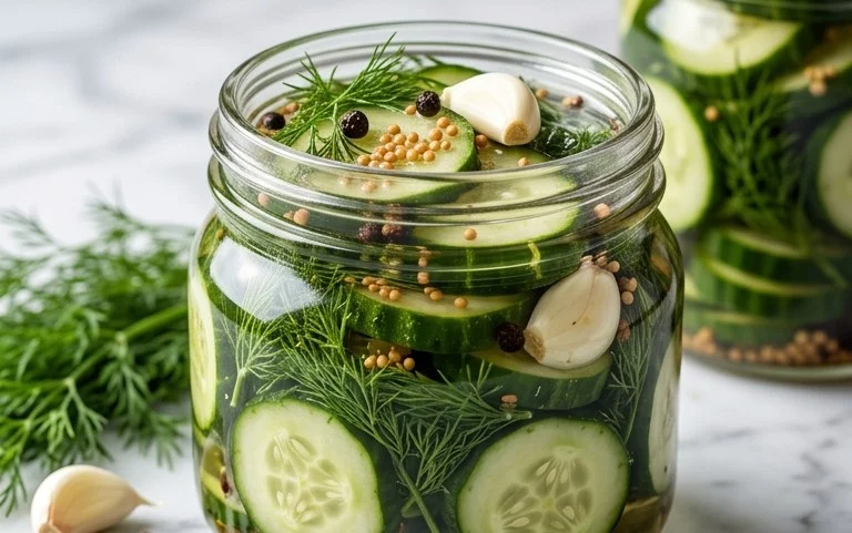 Easy Refrigerator Dill Pickles Quick Recipe