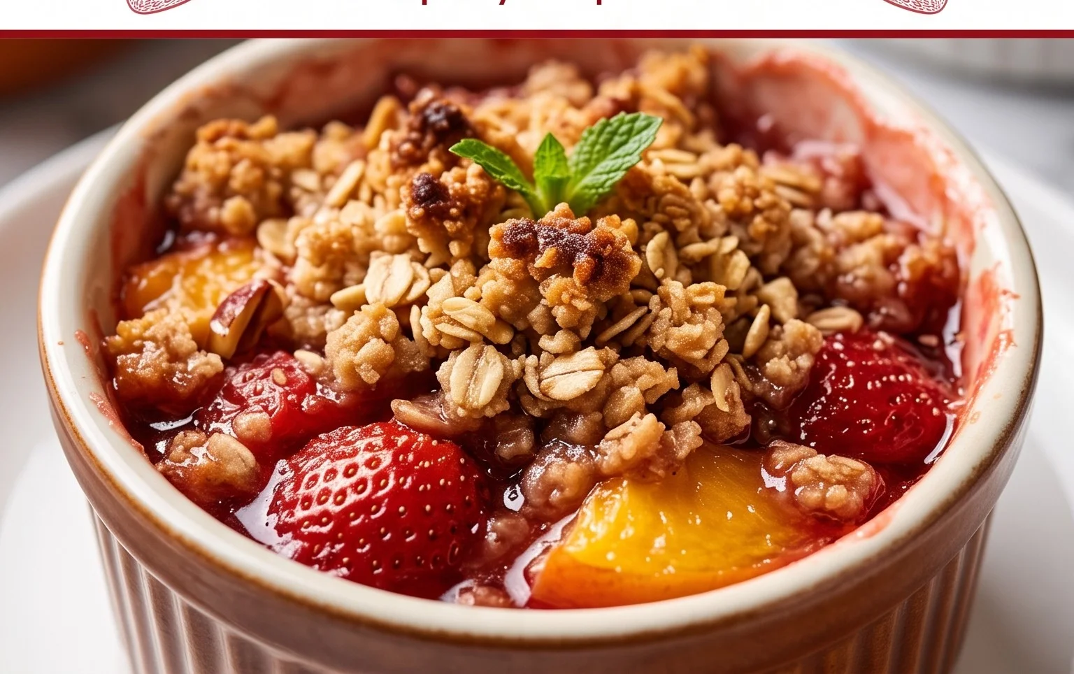 Peach & Strawberry Crisp