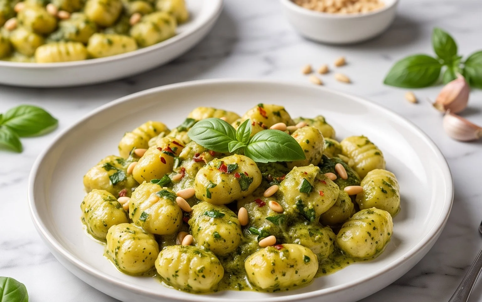 Easy Creamy Pesto Gnocchi Recipe