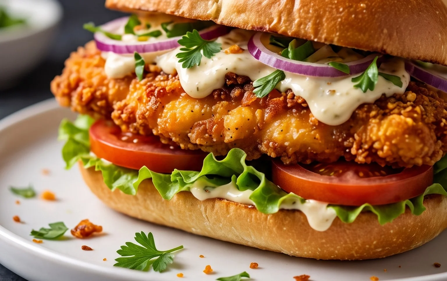 Crispy Chicken Caesar Sandwich